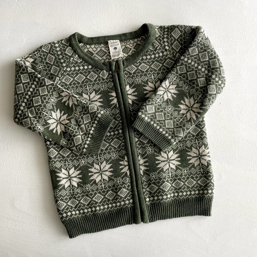 kate quinn zipper sweater cardigan 12-18m